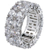Double Row Eternity Ring in White Gold 11925Silvermadetoorder  The Icetruck