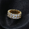 Load image into Gallery viewer, Double Row Eternity Ring in Yellow Gold   The Icetruck