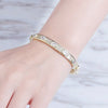 Emerald Band Bracelet in Yellow Gold | - The Icetruck