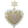 Charger l&#39;image dans la galerie, Freezing Diamond Heart Pendant 18kYellowGoldPlated  The Icetruck