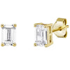 Iced Baguette Stud Earrings in Yellow Vermeil   The Icetruck