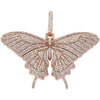 Iced Butterfly Pendant | 14k Rose Gold Plated - The Icetruck