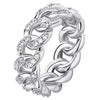 Iced Cuban Ring in White Gold 1062mm925Silvermadetoorder  The Icetruck