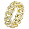 Carica l&#39;immagine nel visualizzatore di Gallery, Iced Cuban Ring in Yellow Gold 1062mmGoldVermeilmadetoorder  The Icetruck