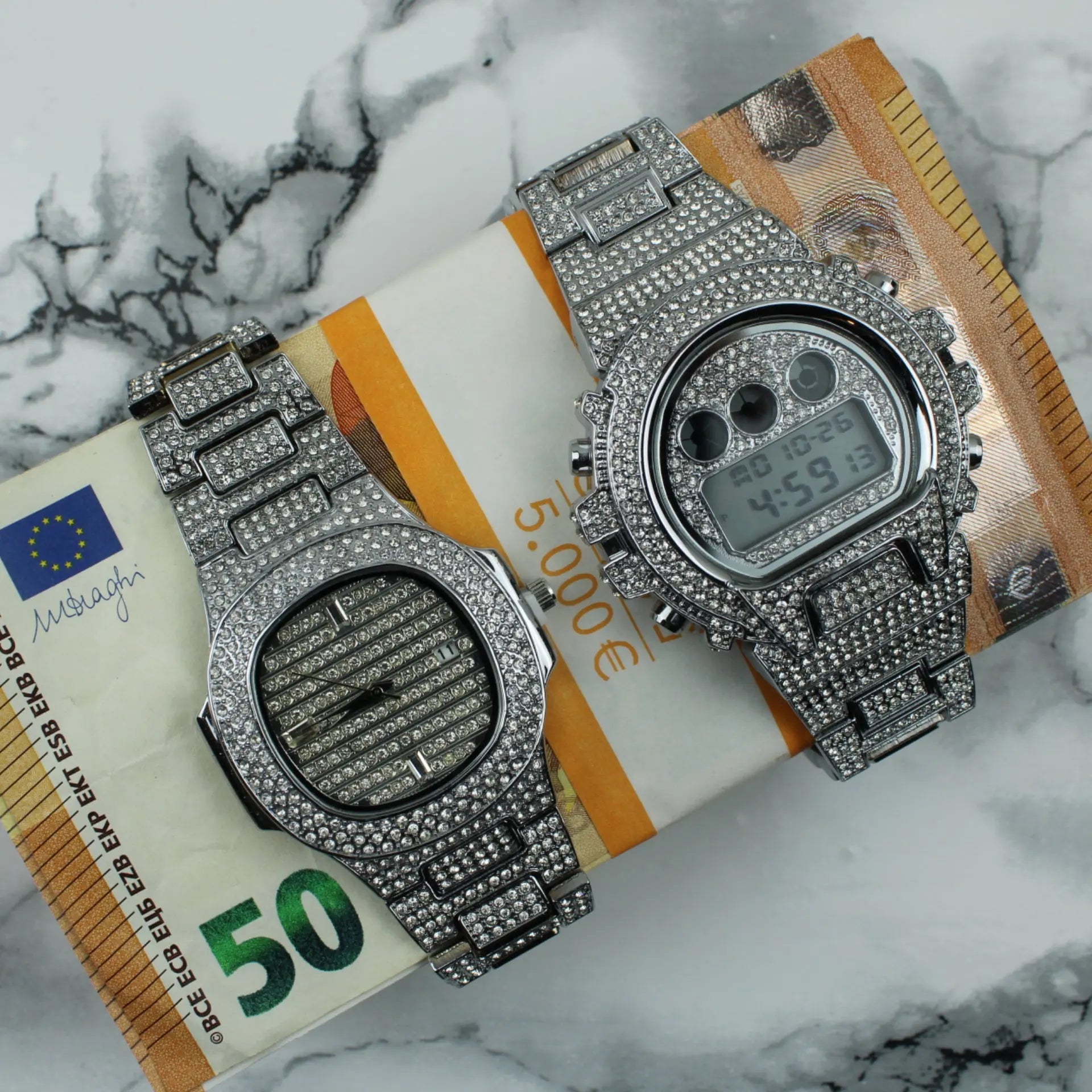 Iced G-Master Watch in White Gold | - The Icetruck