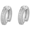 Iced Hoop Earrings in White Gold   The Icetruck
