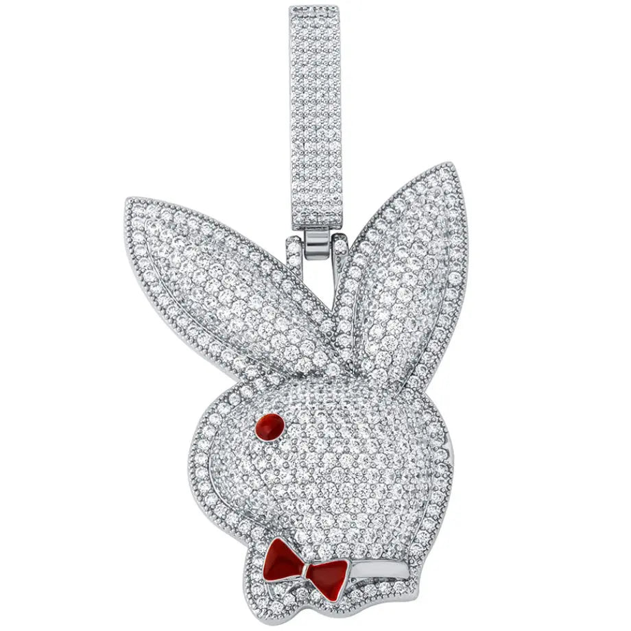 Iced Out Bunny Pendant 925Silvermadetoorder  The Icetruck