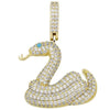 Iced Snake Pendant 18kYellowGoldPlated  The Icetruck