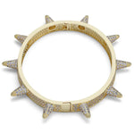 Iced Spike Bracelet in Yellow Gold