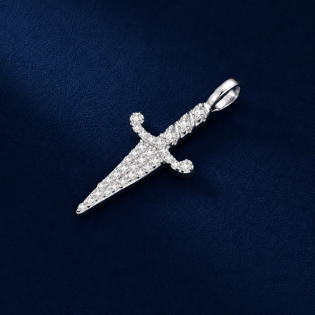 S925 Moissanite Dagger Pendant