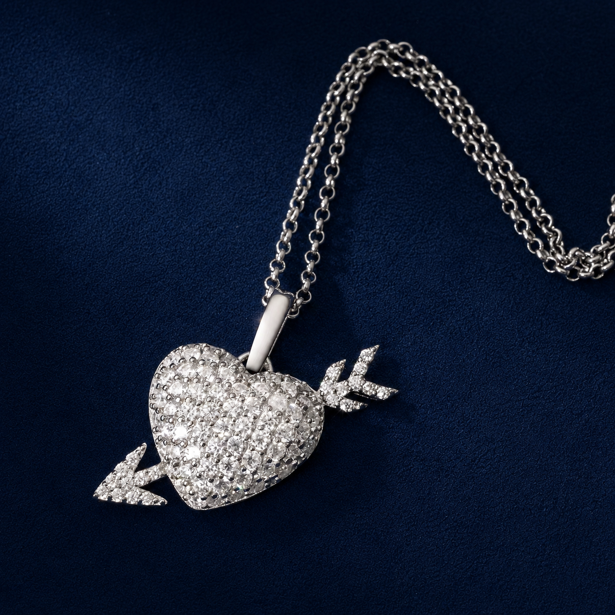 S925 Moissanite Cupid Heart Pendant