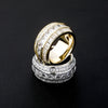 Load image into Gallery viewer, Layered Baguette Band Ring in White Gold | - The Icetruck