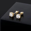 Moissanite Diamond Stud Earrings in Yellow Gold | - The Icetruck