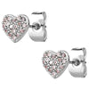 Charger l&#39;image dans la galerie, Pink Diamond Heart Earrings in White Gold   The Icetruck