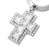 Princess Cut Diamond Cross Earrings in White Gold   The Icetruck