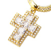 Princess Cut Diamond Cross Earrings in Yellow Gold   The Icetruck