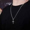 Load image into Gallery viewer, Tapered Baguette Diamond Cross Pendant | - The Icetruck