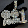 Load and play video in Gallery viewer, Custom Iced Out Retro Number Pendant